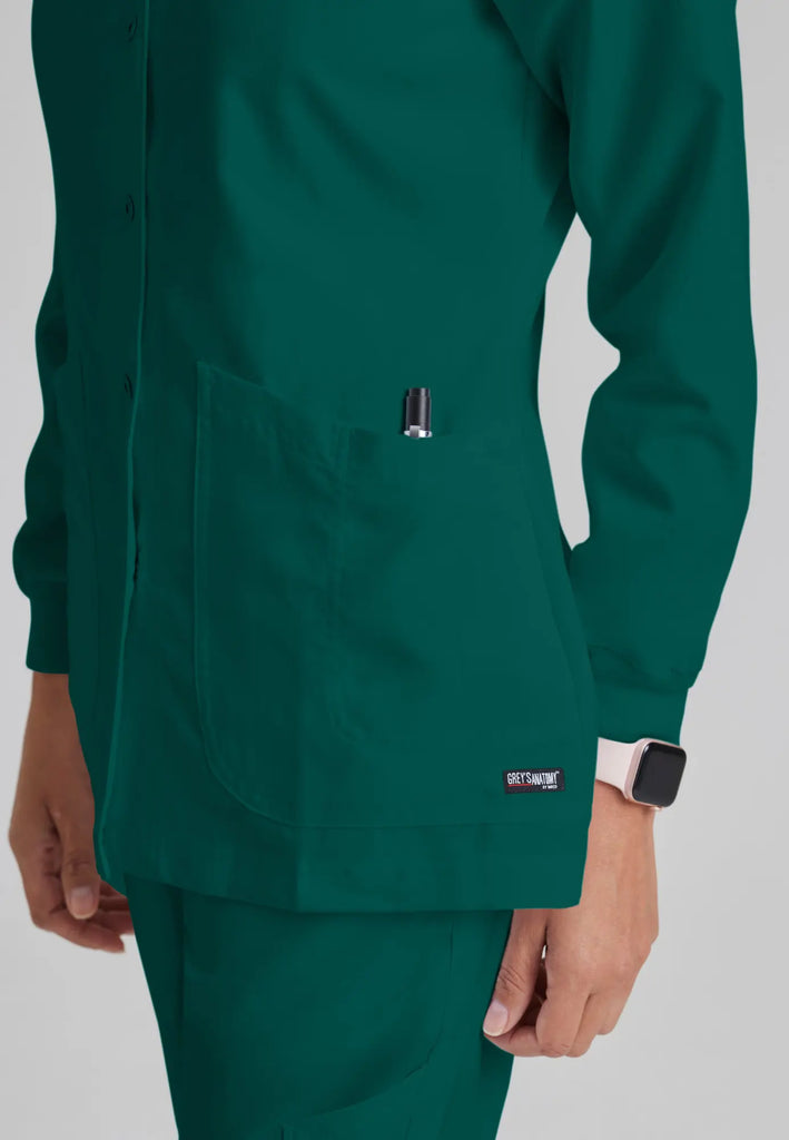 Barco Scrubs Women's Jamie Warm-Up Hunter Green | scrub-supply.com