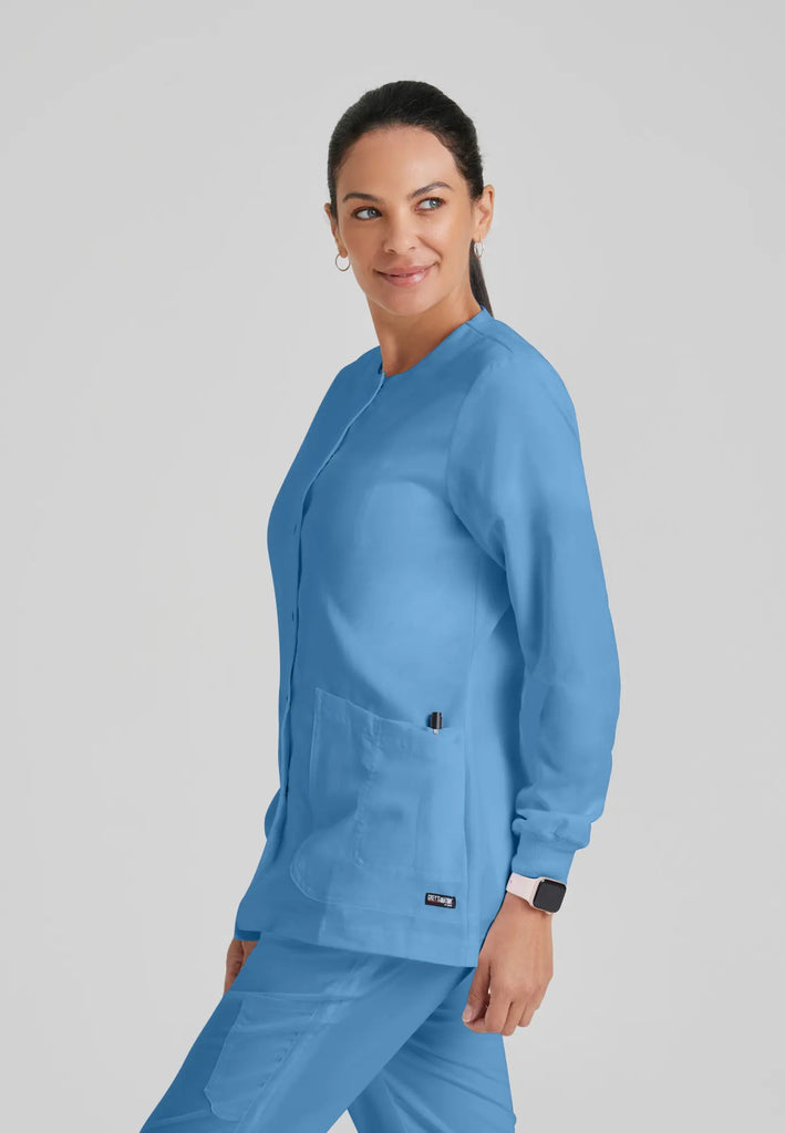 Barco Scrubs Women's Jamie Warm-Up Ceil Blue | scrub-supply.com