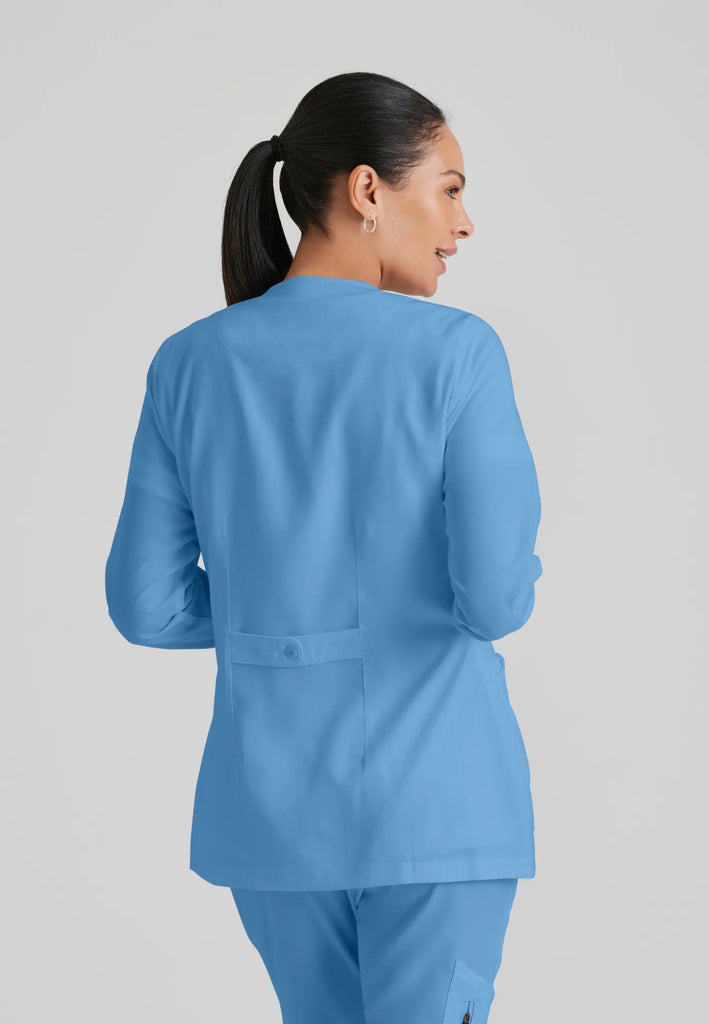 Barco Scrubs Women's Jamie Warm-Up Ceil Blue | scrub-supply.com