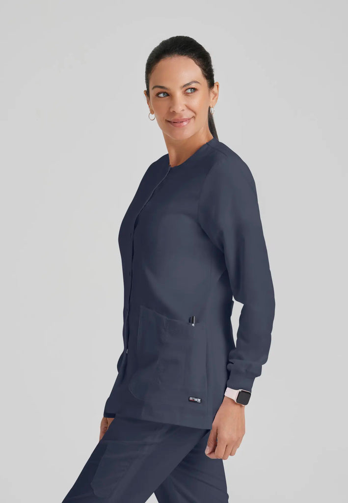 Barco Scrubs Women's Jamie Warm-Up Steel | scrub-supply.com