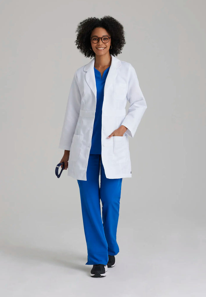 Barco Scrubs Women's Lily Lab Coat White | scrub-supply.com