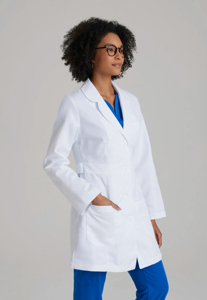 Barco Scrubs Women's Lily Lab Coat White | scrub-supply.com