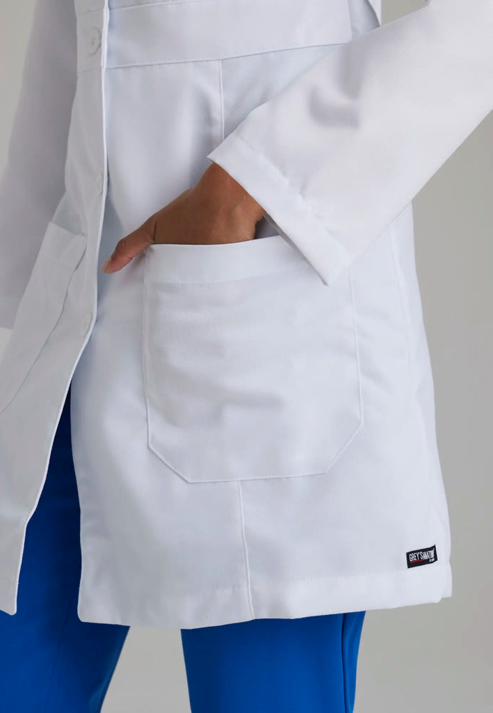 Barco Scrubs Women's Lily Lab Coat White | scrub-supply.com