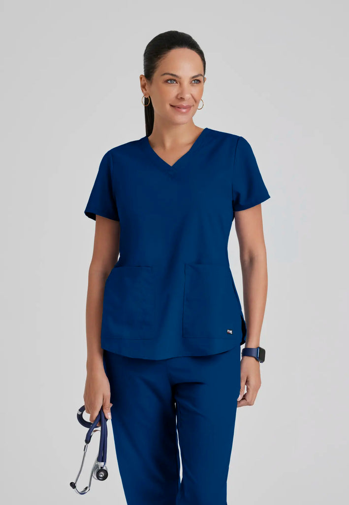 Barco Scrubs Women's Aubrey Top Indigo | scrub-supply.com