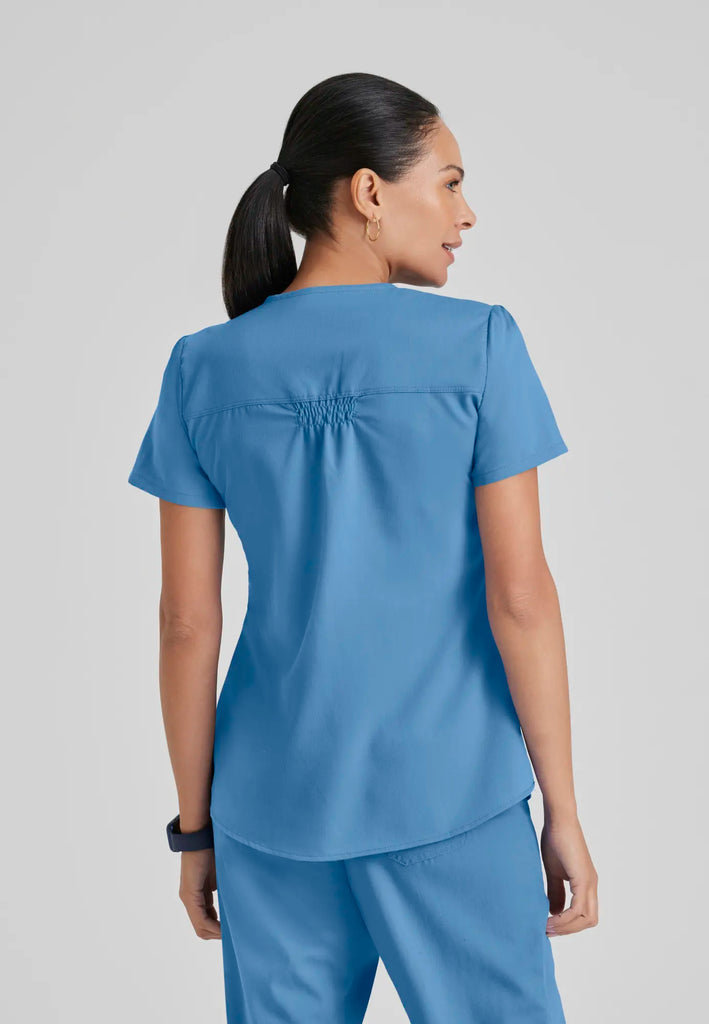 Barco Scrubs Women's Aubrey Top Ceil Blue | scrub-supply.com