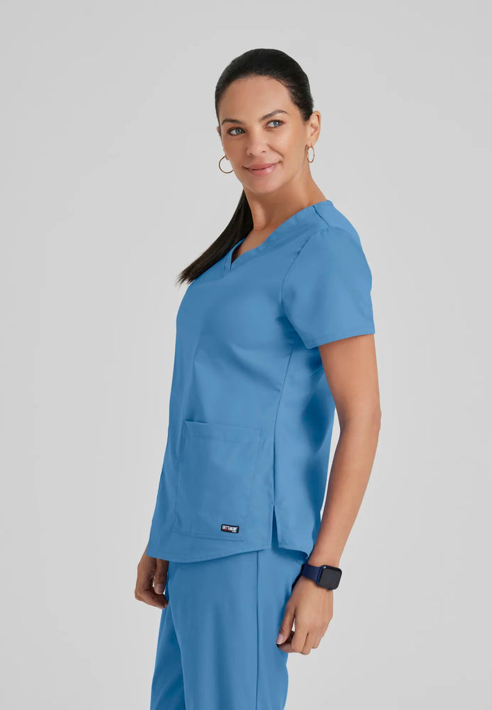 Barco Scrubs Women's Aubrey Top Ceil Blue | scrub-supply.com