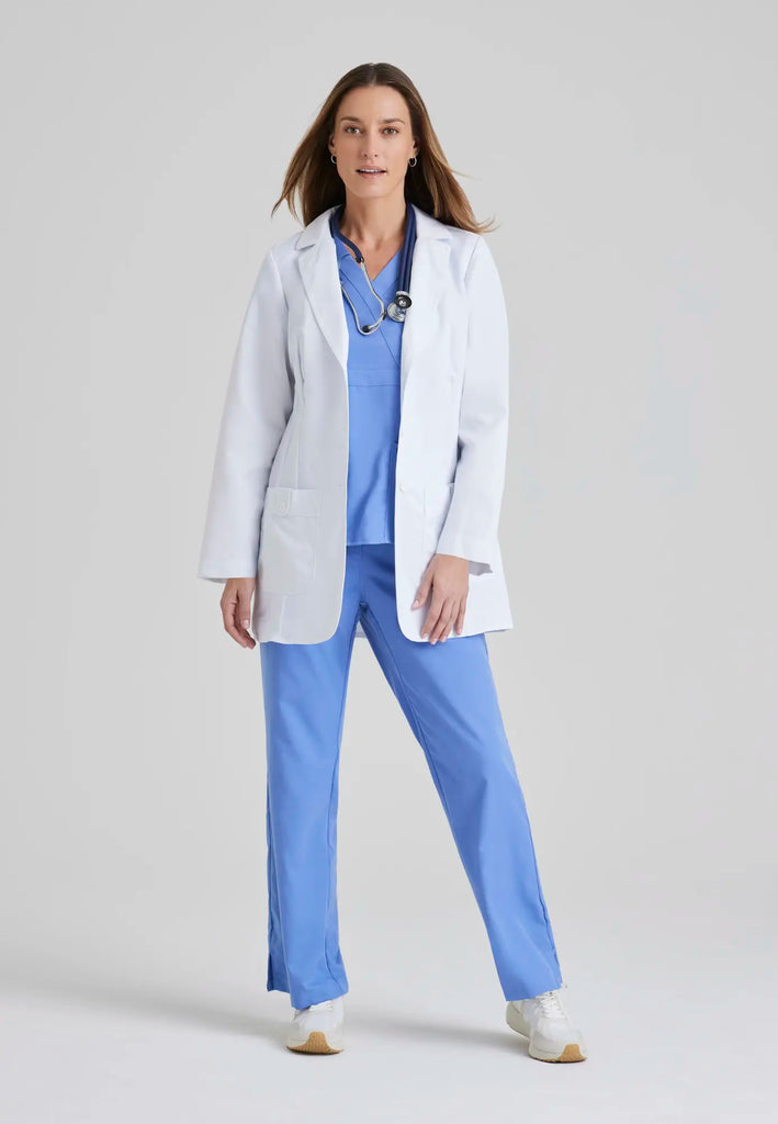 Barco Scrubs Women's Hannah Lab Coat White | scrub-supply.com