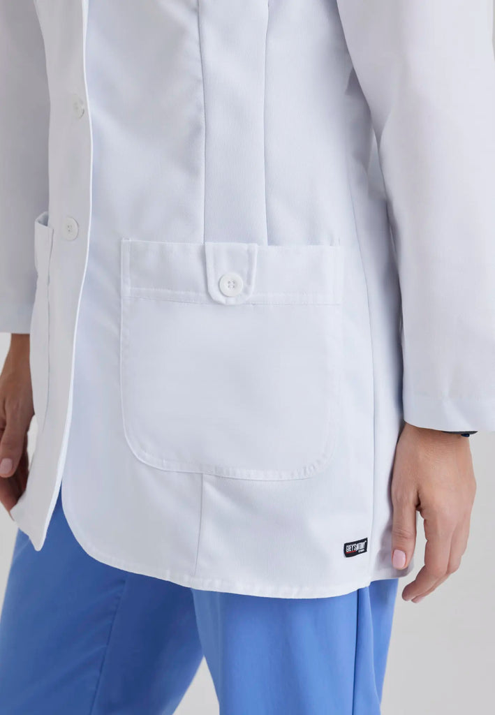 Barco Scrubs Women's Hannah Lab Coat White | scrub-supply.com