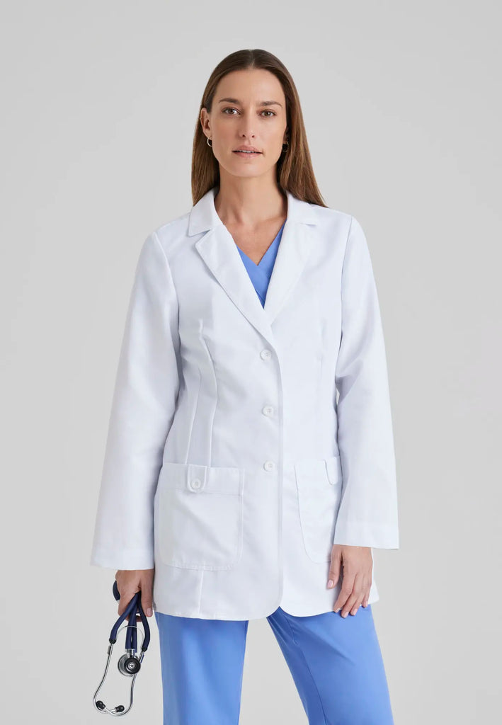 Barco Scrubs Women's Hannah Lab Coat White | scrub-supply.com