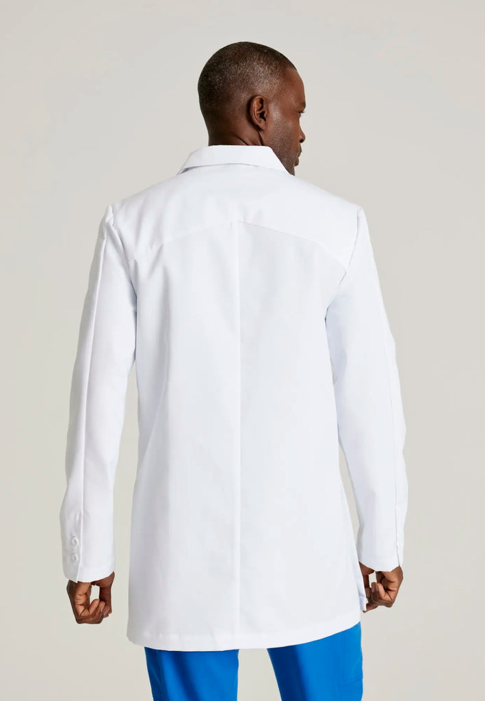 Barco Scrubs Men's Derek Lab Coat White | scrub-supply.com