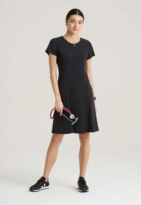 Grey's Anatomy by Barco Scrubs Women's Aria Dress Black | scrub-supply.com