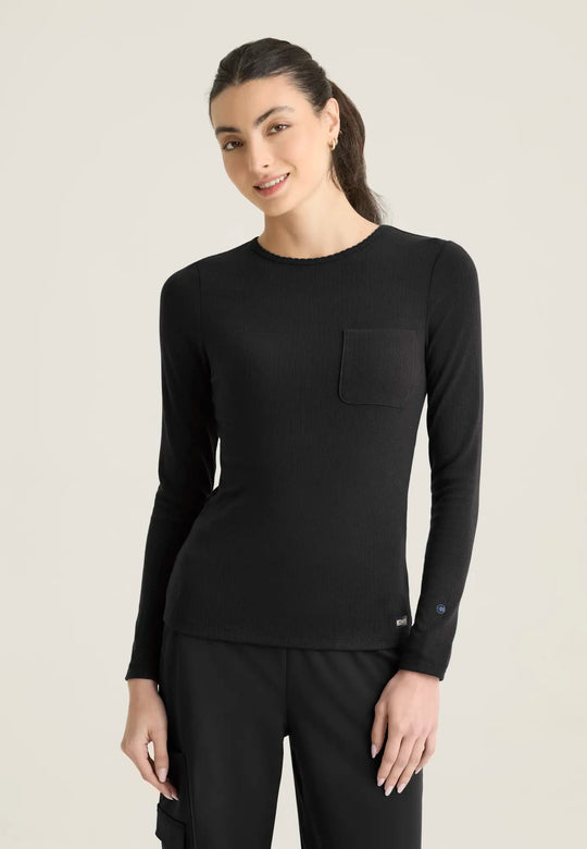 Grey's Anatomy by Barco Scrubs Women's Origin Tee Black | scrub-supply.com