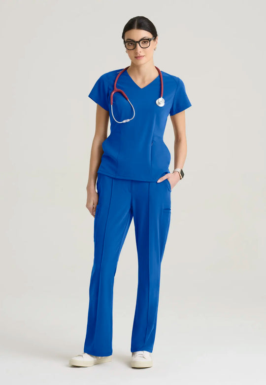 Grey's Anatomy by Barco Scrubs Women's Spring Top New Royal | scrub-supply.com