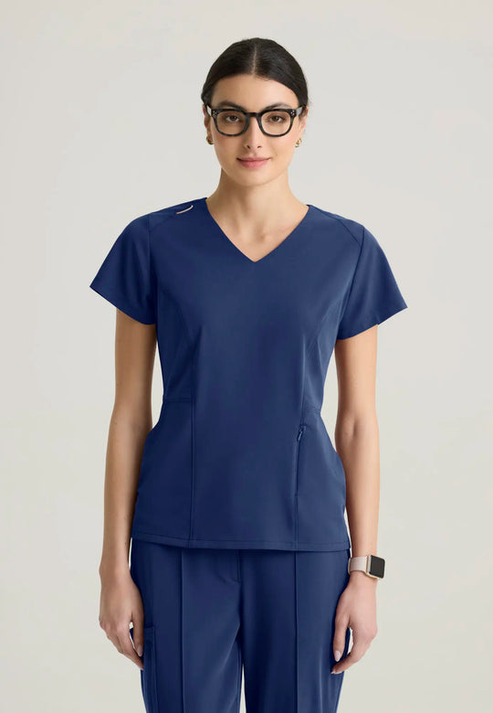 Grey's Anatomy by Barco Scrubs Women's Spring Top Indigo | scrub-supply.com