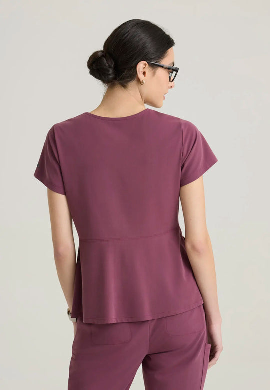 Grey's Anatomy by Barco Scrubs Women's Spring Top Dusty Port | scrub-supply.com