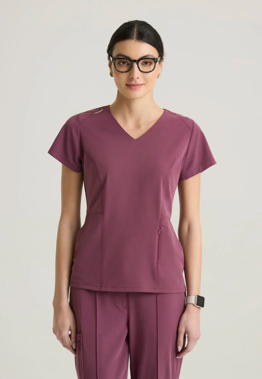 Grey's Anatomy by Barco Scrubs Women's Spring Top Dusty Port | scrub-supply.com