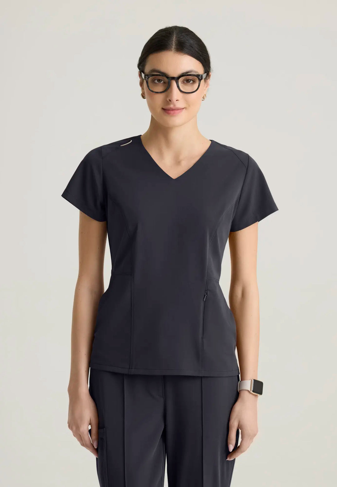 Grey's Anatomy by Barco Scrubs Women's Spring Top Steel | scrub-supply.com