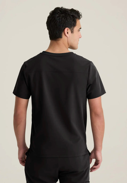 Grey's Anatomy by Barco Scrubs Men's Phoenix Top Black | scrub-supply.com