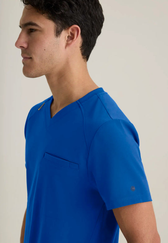 Grey's Anatomy by Barco Scrubs Men's Phoenix Top New Royal | scrub-supply.com