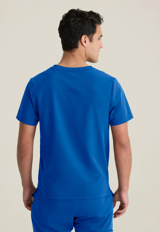 Grey's Anatomy by Barco Scrubs Men's Phoenix Top New Royal | scrub-supply.com