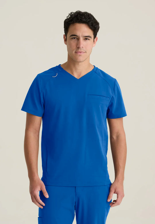 Grey's Anatomy by Barco Scrubs Men's Phoenix Top New Royal | scrub-supply.com