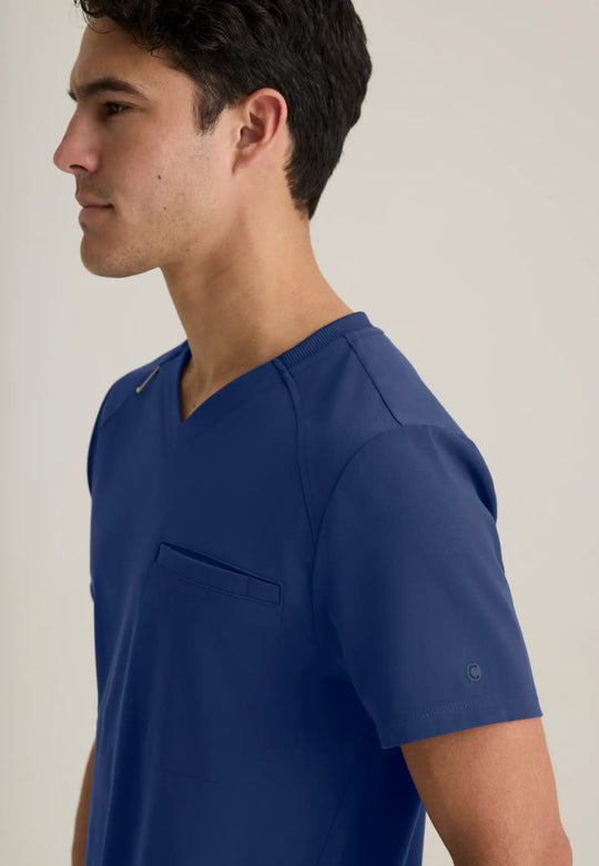 Grey's Anatomy by Barco Scrubs Men's Phoenix Top Indigo | scrub-supply.com