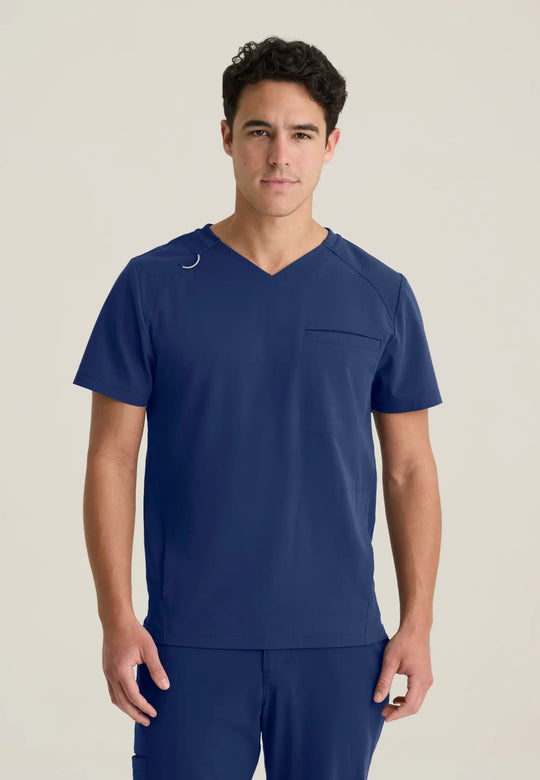 Grey's Anatomy by Barco Scrubs Men's Phoenix Top Indigo | scrub-supply.com