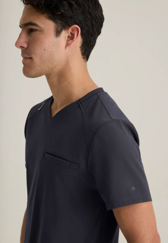 Grey's Anatomy by Barco Scrubs Men's Phoenix Top Steel | scrub-supply.com
