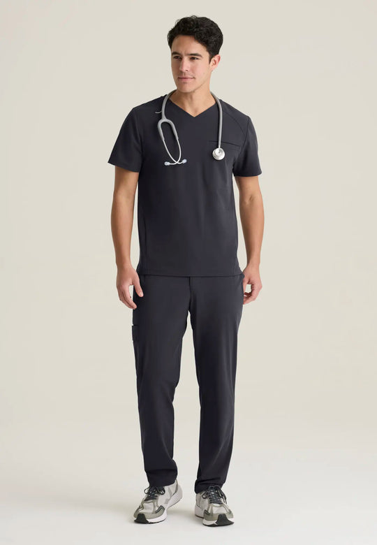 Grey's Anatomy by Barco Scrubs Men's Phoenix Top Steel | scrub-supply.com