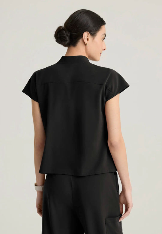 Grey's Anatomy by Barco Scrubs Women's Aria Top Black | scrub-supply.com