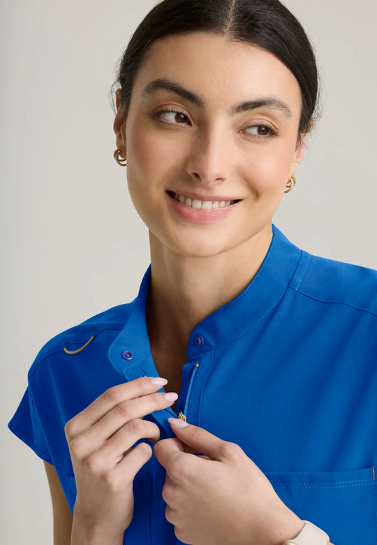 Grey's Anatomy by Barco Scrubs Women's Aria Top New Royal | scrub-supply.com