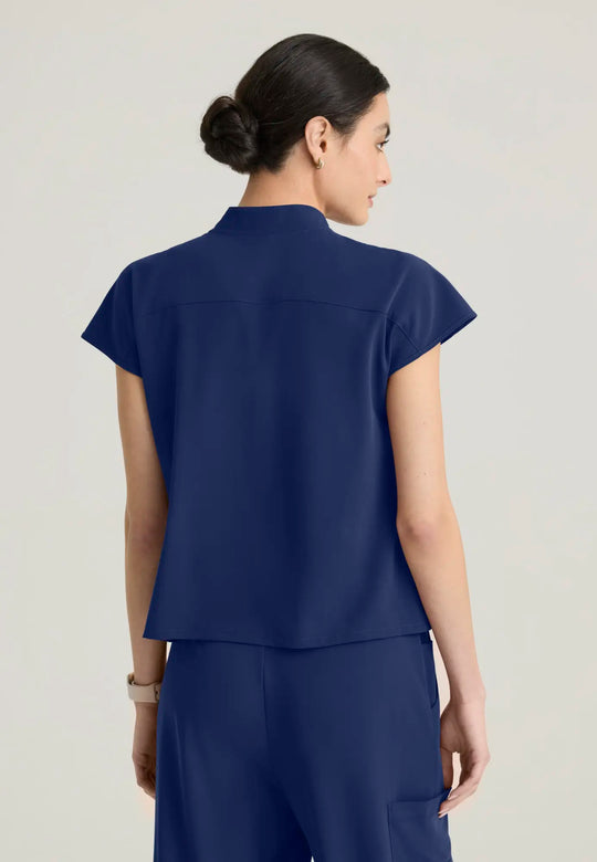 Grey's Anatomy by Barco Scrubs Women's Aria Top Indigo | scrub-supply.com