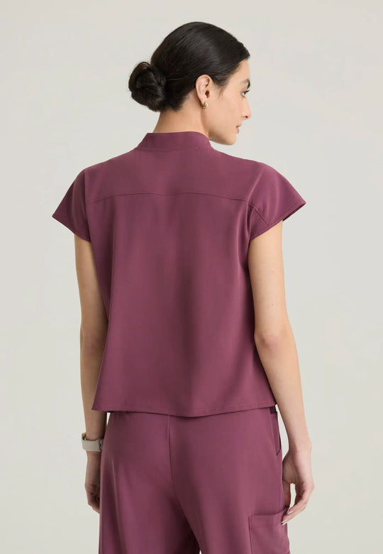 Grey's Anatomy by Barco Scrubs Women's Aria Top Dusty Port | scrub-supply.com