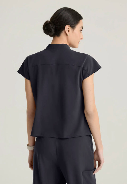 Grey's Anatomy by Barco Scrubs Women's Aria Top Steel | scrub-supply.com