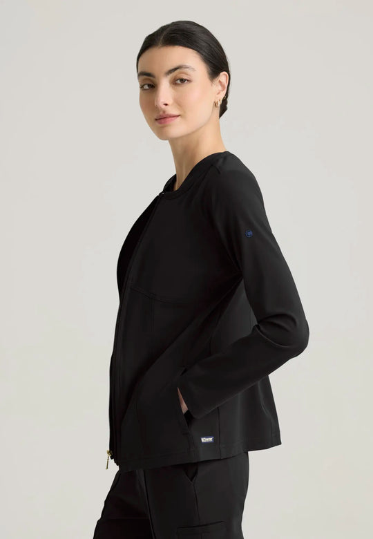 Grey's Anatomy by Barco Scrubs Women's Spring Warm-up Black | scrub-supply.com