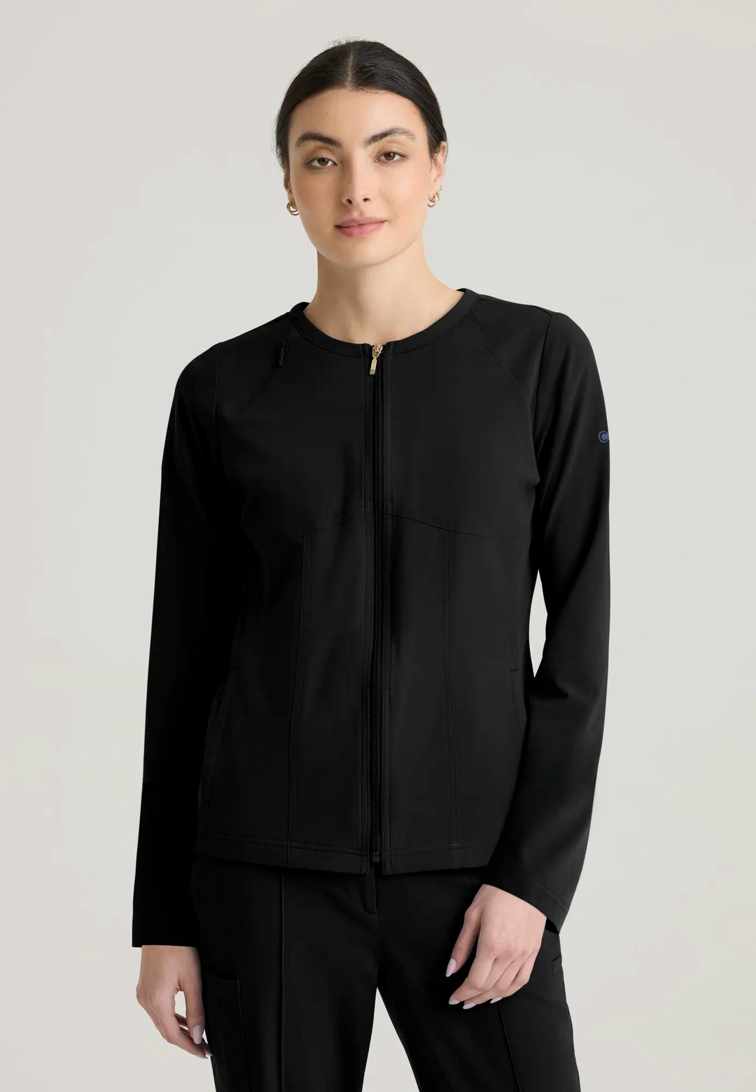 Grey's Anatomy by Barco Scrubs Women's Spring Warm-up Black | scrub-supply.com