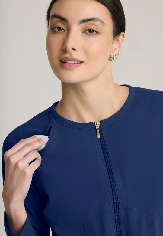 Grey's Anatomy by Barco Scrubs Women's Spring Warm-up Indigo | scrub-supply.com