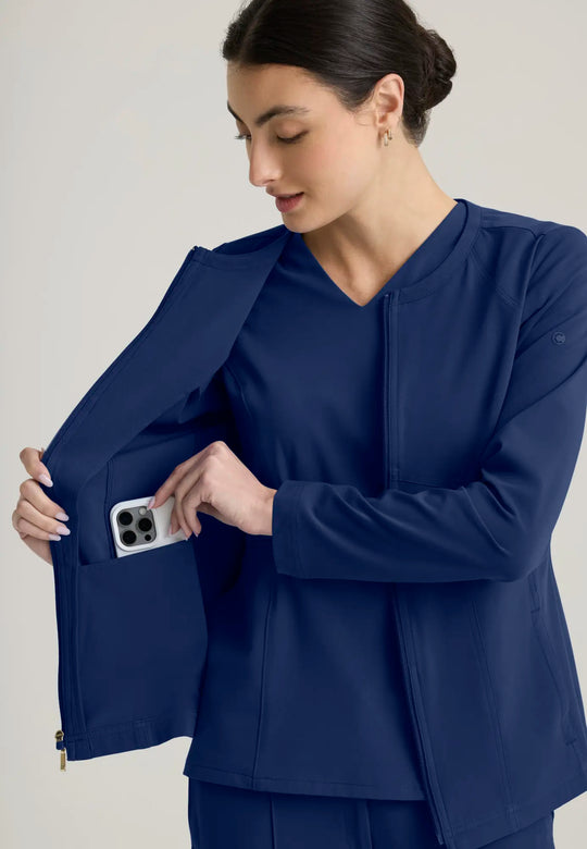 Grey's Anatomy by Barco Scrubs Women's Spring Warm-up Indigo | scrub-supply.com