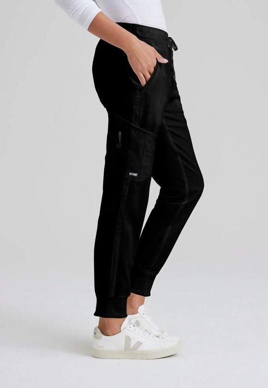 Grey's Anatomy by Barco Scrubs Women's Kira Jogger Black | scrub-supply.com