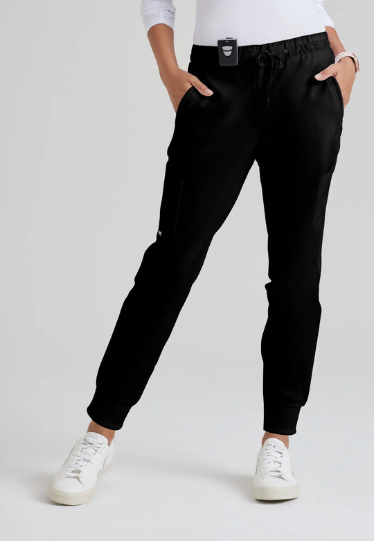 Grey's Anatomy by Barco Scrubs Women's Kira Jogger Black | scrub-supply.com