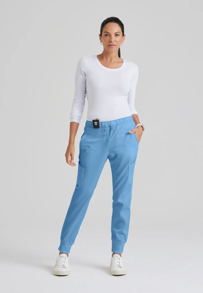 Barco Scrubs Women's Kira Jogger Ceil Blue | scrub-supply.com