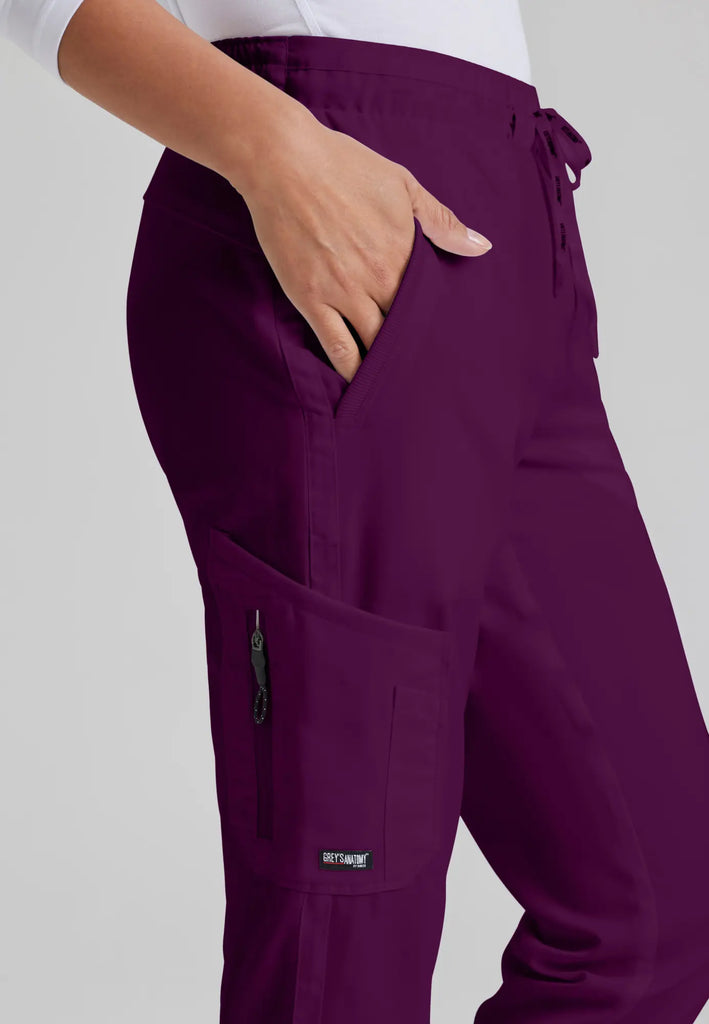 Barco Scrubs Women's Kira Jogger Wine | scrub-supply.com