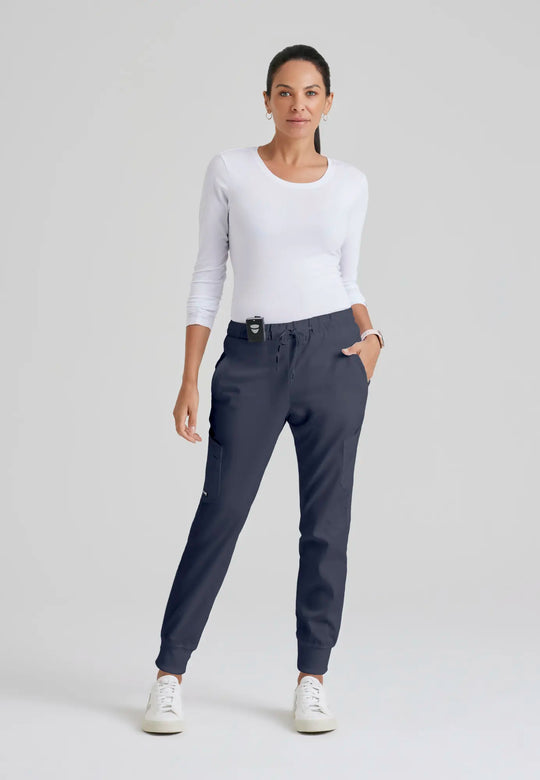 Grey's Anatomy by Barco Scrubs Women's Kira Jogger Steel | scrub-supply.com