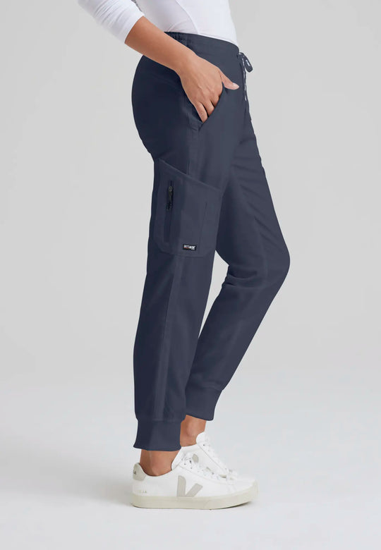 Grey's Anatomy by Barco Scrubs Women's Kira Jogger Steel | scrub-supply.com