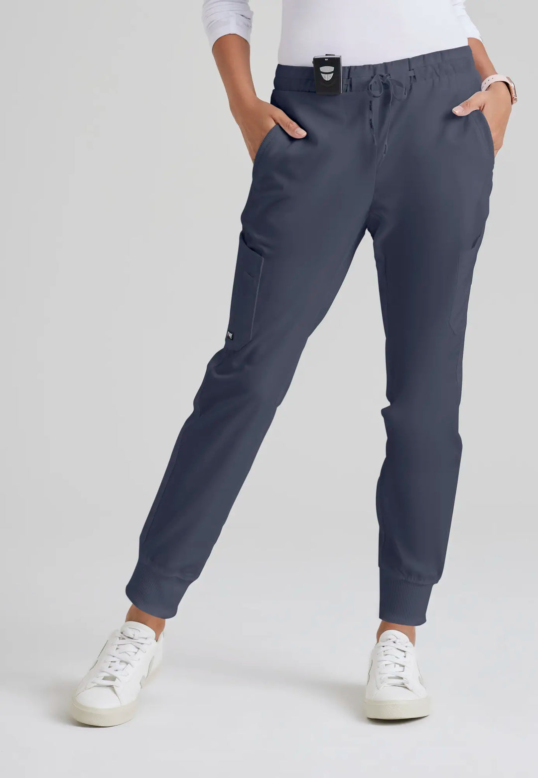 Grey's Anatomy by Barco Scrubs Women's Kira Jogger Steel | scrub-supply.com