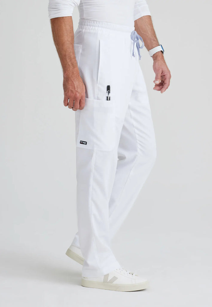 Barco Scrubs Men's Evan Pant White | scrub-supply.com