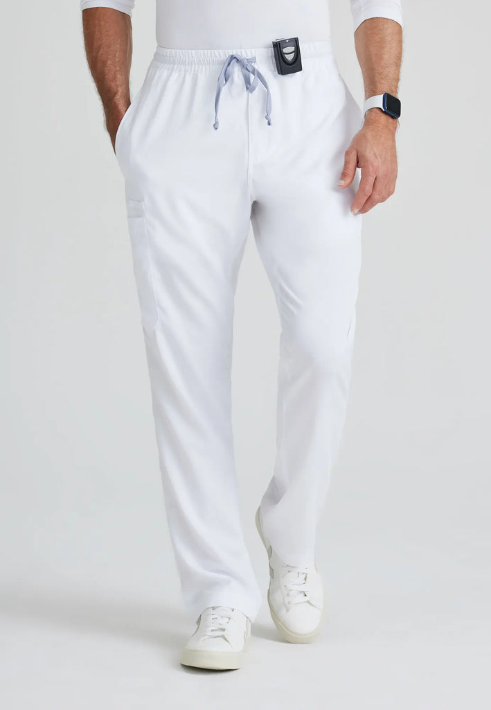 Barco Scrubs Men's Evan Pant White | scrub-supply.com