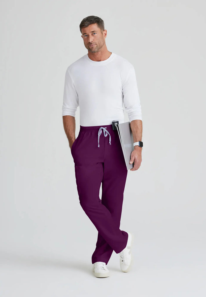 Barco Scrubs Men's Evan Pant Wine | scrub-supply.com