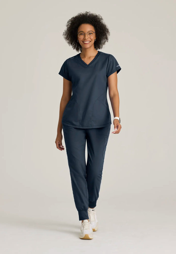 Barco Scrubs Women's Finley Jogger Steel | scrub-supply.com