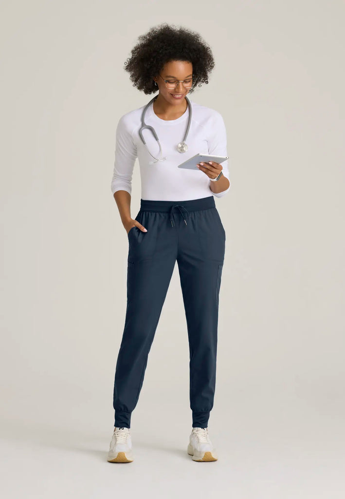 Barco Scrubs Women's Finley Jogger Steel | scrub-supply.com